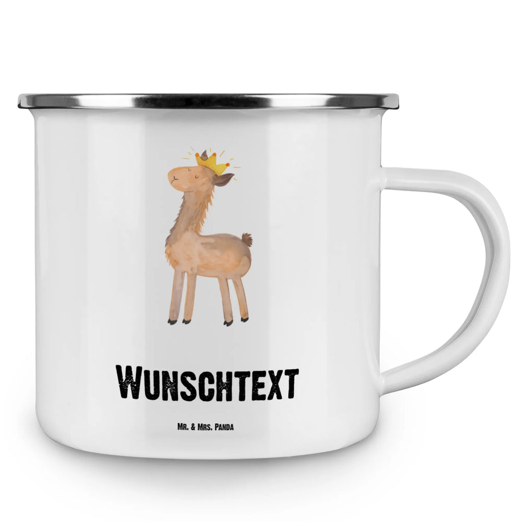Personalised enamel cup lama king Llama, llama, alpaca, trendy animal, boss, office colleague, girlfriend, supervisor, dad, colleague, high school graduation, mum, lamas, queen, king, lama