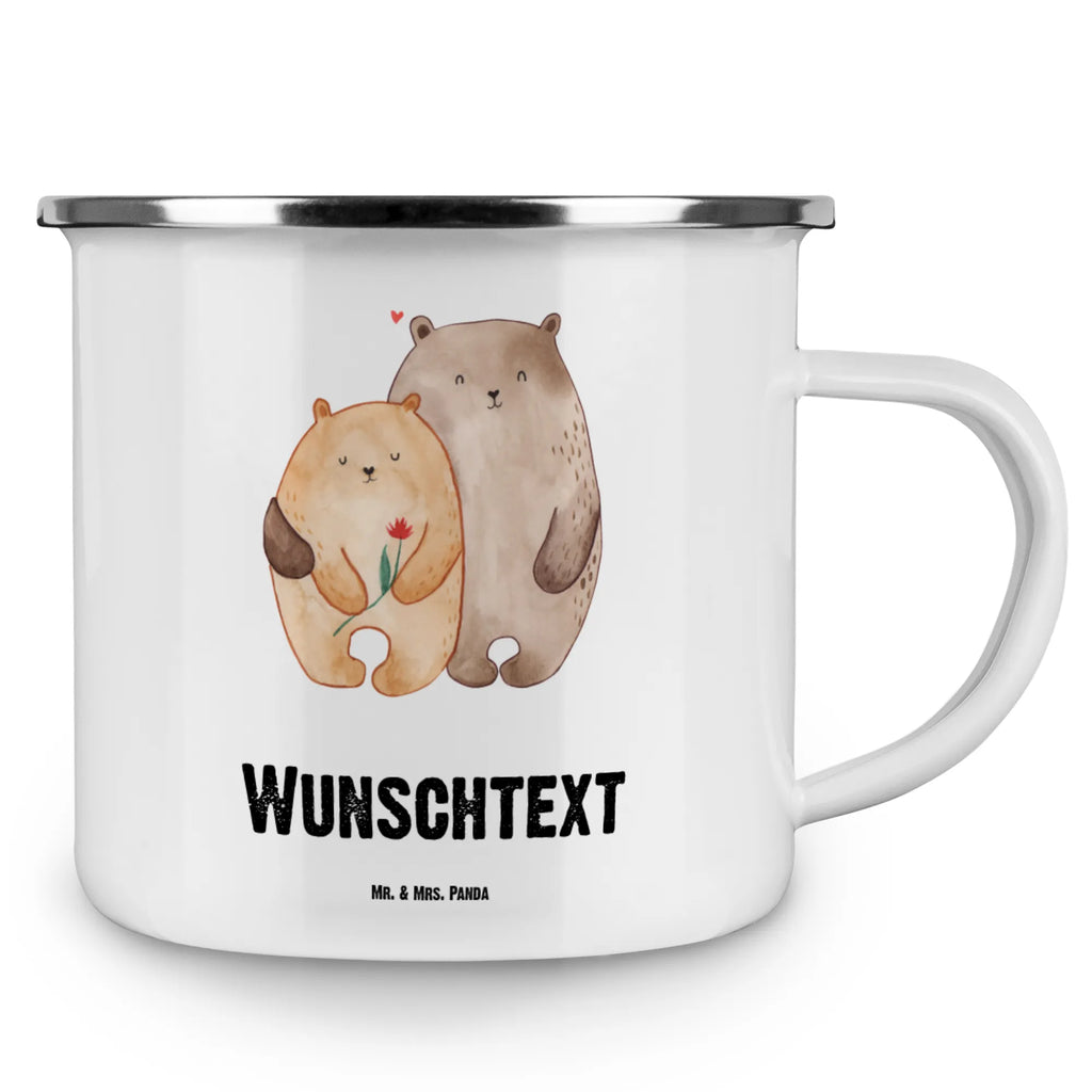 Spersonalizowany kubek emaliowany Miłość niedźwiedzi Miłość, partner, przyjaciel, przyjaciółka, mąż, żona, wesele, zaręczyny, prośba o rękę, prezent miłosny, rocznica, dzień ślubu