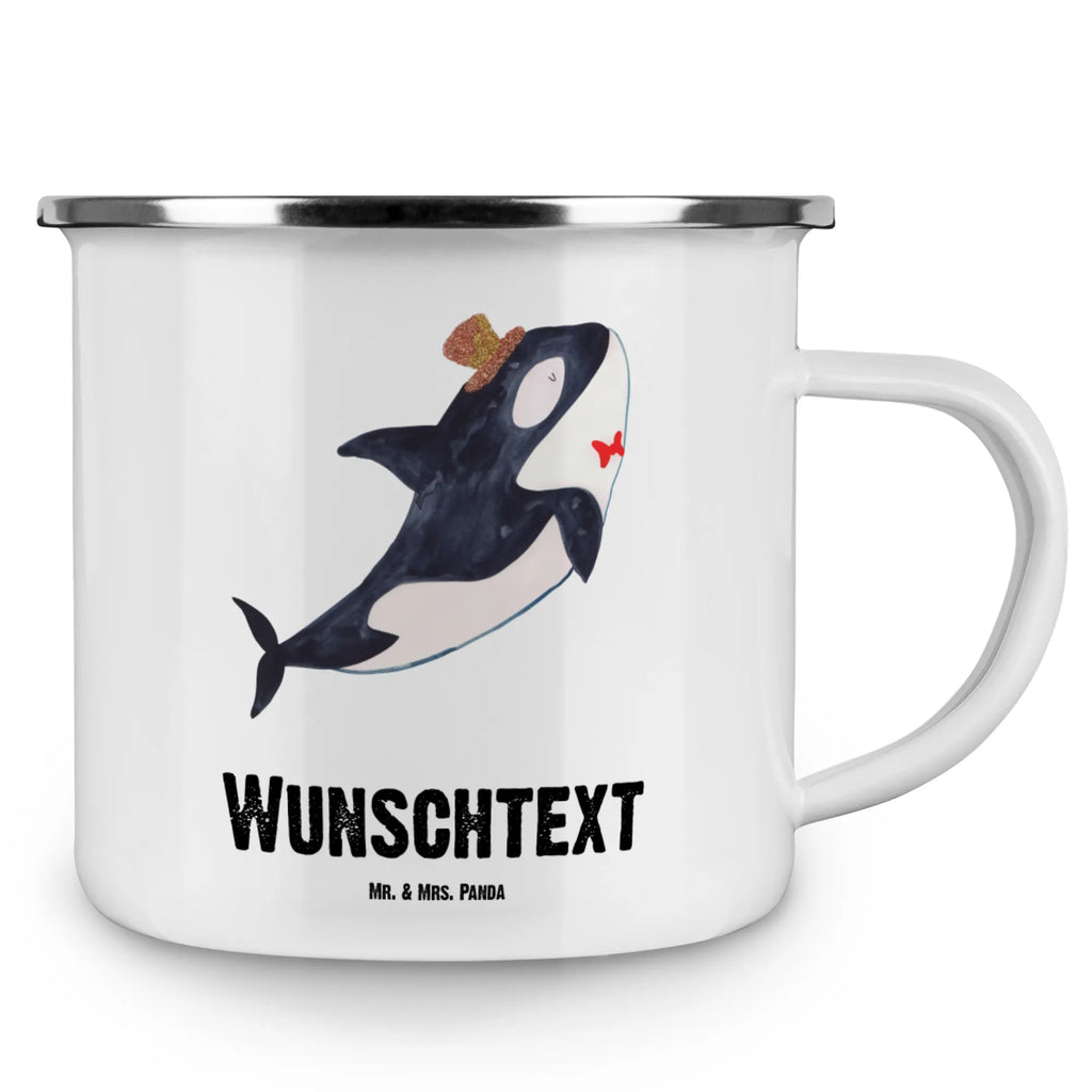 Personalisierte Emaille Tasse Orca Zylinder personalisierte tasse, tasse selbst gestalten, tasse bedrucken, personalisierte tassen, Campingtasse personalisiert, tasse mit namen, Namenstasse, Emaille Tasse mit Namen, Campinggeschirr personalsisert, Emaille Tasse personalisiert, Campingtasse bedrucken, tassen bedrucken, Meerestiere, Meer, Urlaub, Glückwunsch, Feier, Glitter, Fete, Konfetti, Fest, Geburtstag, Narwal, Glitzer, Orca