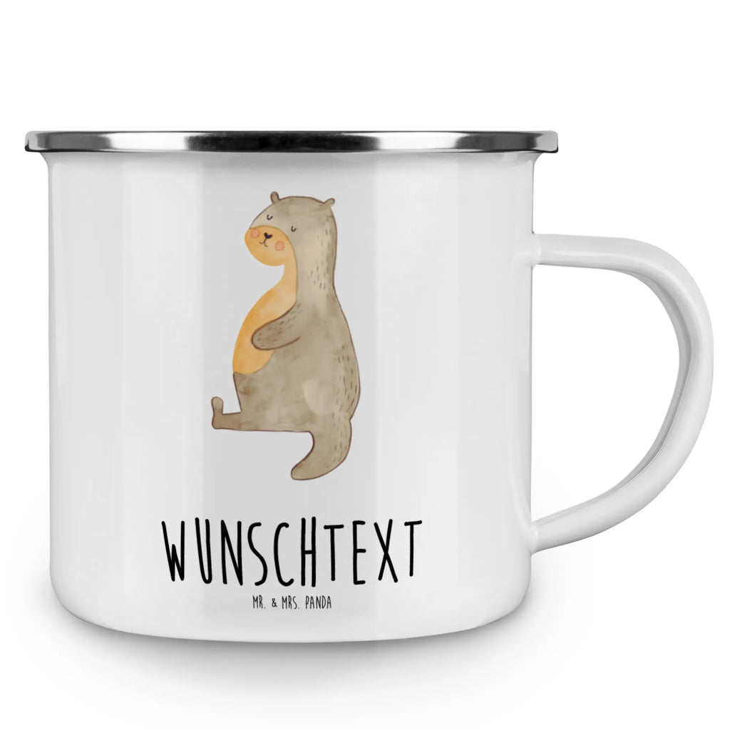 Personalised enamel cup otter Belly otter, marten, sea otter, European otter, water mammal, aquatic animal, baby otter, predator, water, otter gifts, animal lover, gift ideas for animal lovers, animal, mammal, water animal, gifts for people in love, Otter Sea Otter Lake Otter