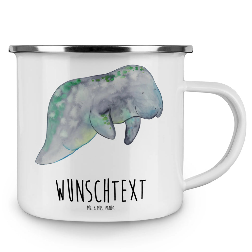 Personalised enamel cup manatee Relax Seafood, aquatic animals, ocean, sea, fish, shells, corals, reef, whale, narwhal, sea urchin, lobster, platypus, turtle, manatee, crocodile, orca, shrimp, gifts for seafood lovers, water world, underwater animals, underwater world, vacation, deep sea, seafood fans, gift ideas, seafood decoration, seafood posters, food, diet, diet mania, sweets, sugar, losing weight, manatees