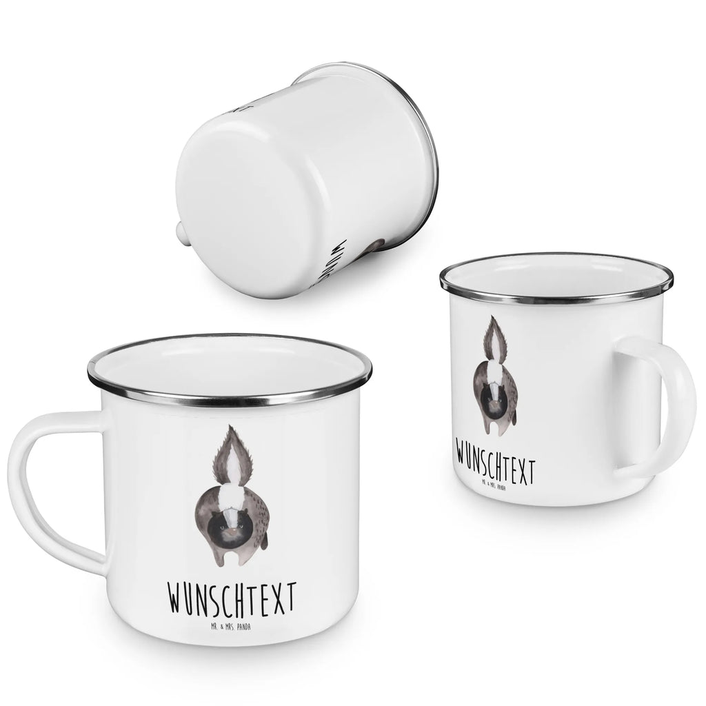 Personalisierte Emaille Tasse Stinktier Angriff Campinggeschirr personalsisert, tasse selbst gestalten, tassen bedrucken, Campingtasse personalisiert, tasse mit namen, personalisierte tasse, Emaille Tasse personalisiert, tasse bedrucken, Emaille Tasse mit Namen, Campingtasse bedrucken, personalisierte tassen, Namenstasse, Stinktier, Skunk, Stinki, wütend, Raubtier, Drohung, Stinker, Wildtier