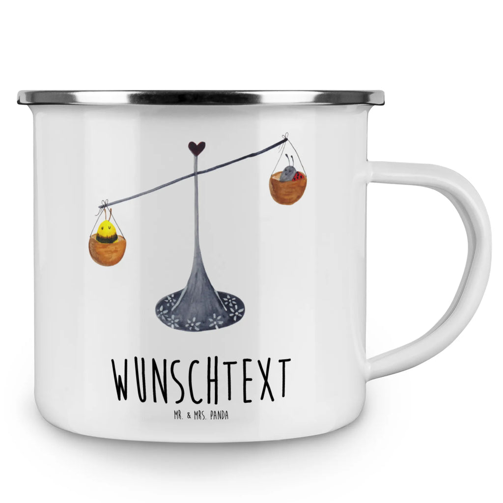 Personalised enamel cup Star sign Scale constellations, birthdays, astrology, zodiac, date of birth, month of birth, gift October, gift September, birthday September, balance, Libra, bumble bee, birthday October, Libra zodiac sign, ladybird, bee, Libra gift