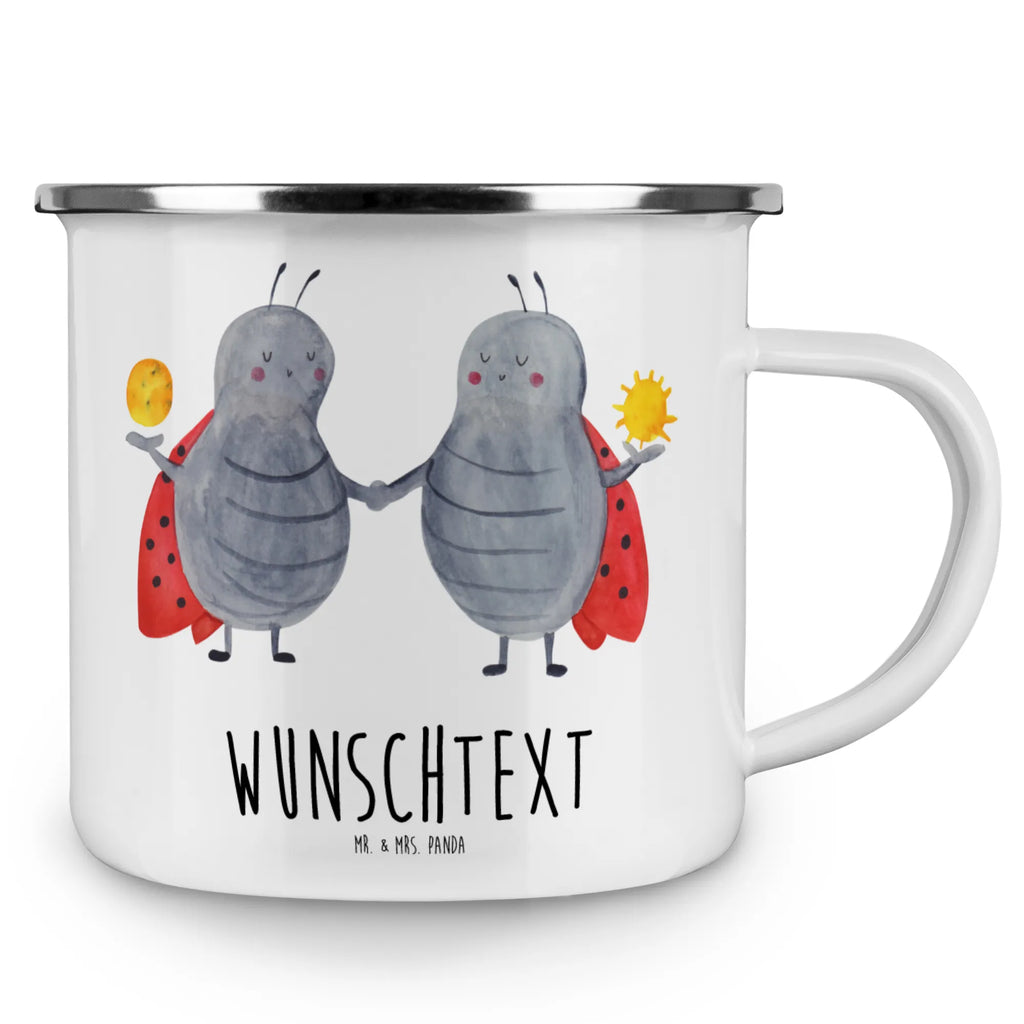 Personalised enamel cup Star sign twin constellations, birthdays, astrology, zodiac, date of birth, month of birth, twin zodiac sign, birthday may, gift june, twin gift, gift may, lucky beetle, twin sister, twins, twin brother, ladybird