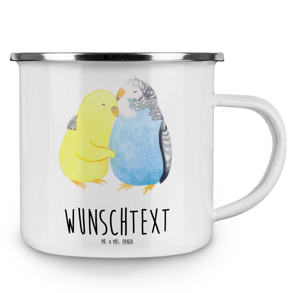 Personalisierte Emaille Tasse Wellensittich Liebe personalisierte tasse, Campinggeschirr personalsisert, tassen bedrucken, Emaille Tasse personalisiert, tasse bedrucken, tasse mit namen, tasse selbst gestalten, Campingtasse bedrucken, Emaille Tasse mit Namen, personalisierte tassen, Namenstasse, Campingtasse personalisiert, Liebe, Partner, Freund, Freundin, Ehemann, Ehefrau, Heiraten, Verlobung, Heiratsantrag, Liebesgeschenk, Jahrestag, Hocheitstag, Wellensittich, Kuscheln, Nähe, Vertrauen, Vögel