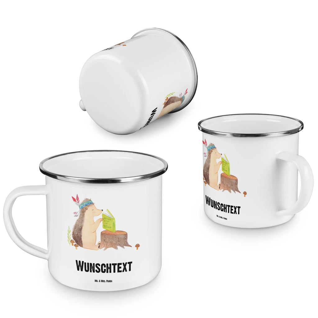 Personalisierte Emaille Tasse Igel Indianer Namenstasse, tasse mit namen, Campingtasse bedrucken, tasse bedrucken, Campinggeschirr personalsisert, Emaille Tasse personalisiert, Campingtasse personalisiert, tassen bedrucken, personalisierte tassen, personalisierte tasse, Emaille Tasse mit Namen, tasse selbst gestalten, Waldtiere, Tiere, Camping, Indianer, Abenteuer, Igel, Lagerfeuer