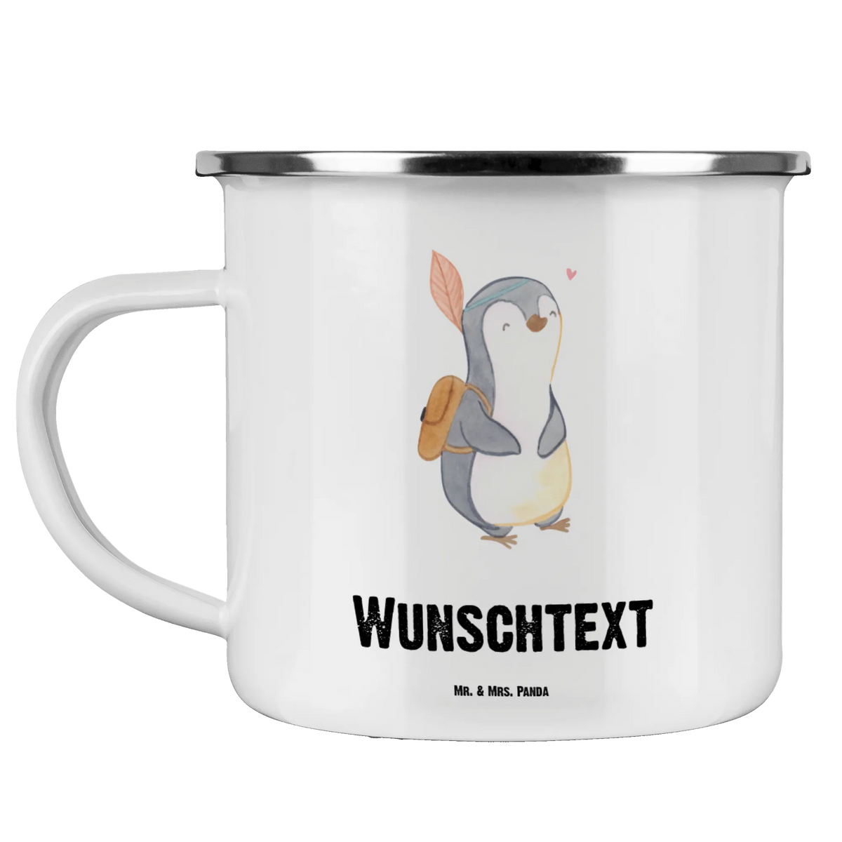 Personalised enamel cup penguin Best stepchild in the world gift, birthday, gift idea, birthday present, giving, thank you, for, make you happy, gift tip, offspring, child, best, stepchild, son, daughter, christening, children, favourite, birth, married