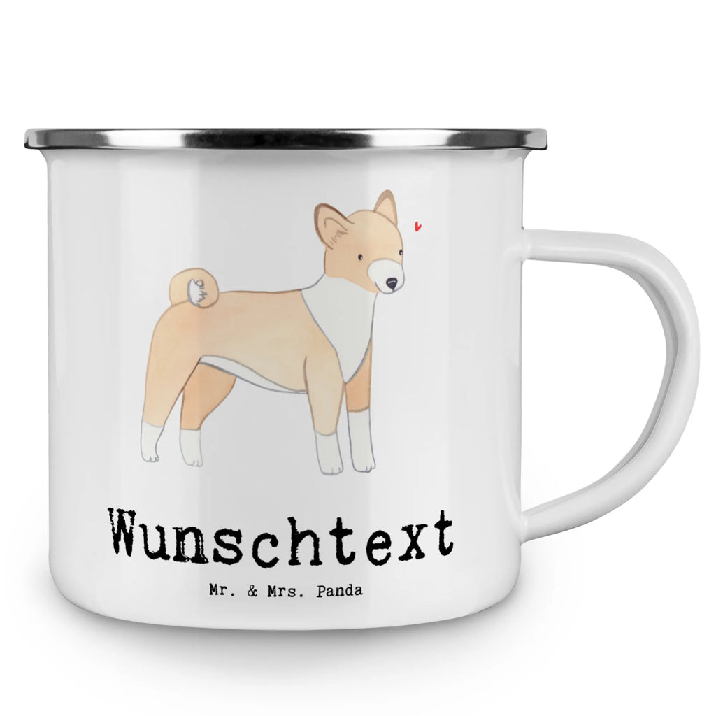 Personalised enamel cup Basenji Lifesaver Dog, dog breed, purebred dog, dog owner, gift, animal lover, giving, puppy