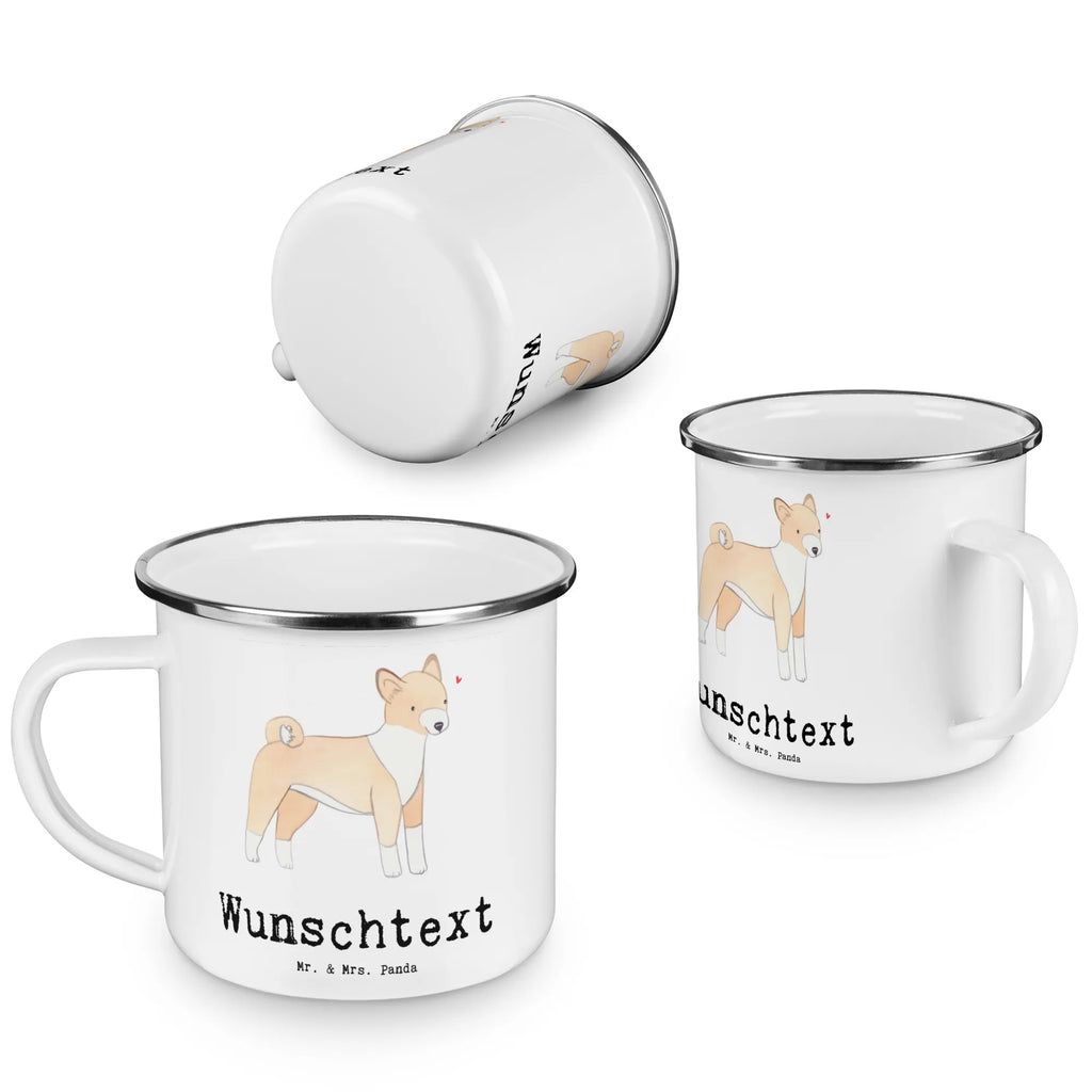 Personalised enamel cup Basenji Lifesaver Dog, dog breed, purebred dog, dog owner, gift, animal lover, giving, puppy