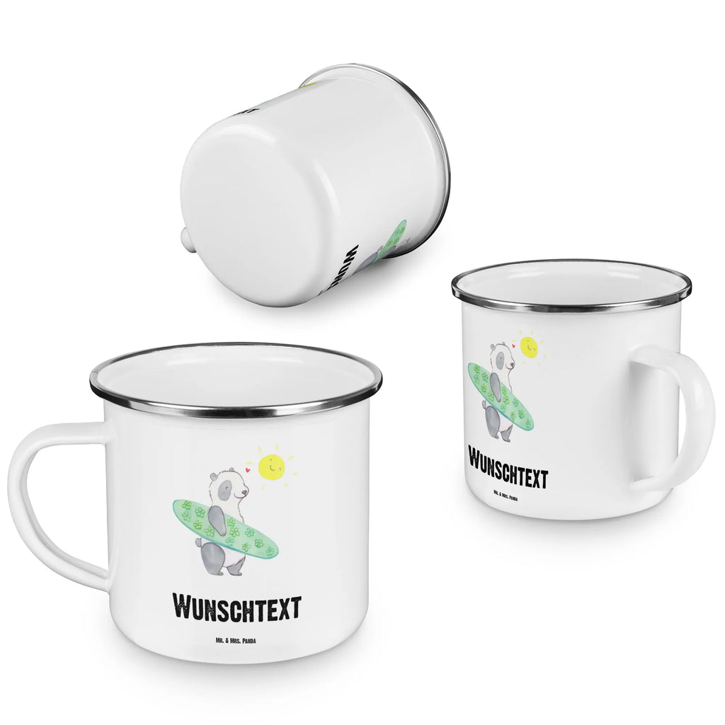 Personalisierte Emaille Tasse Panda Surfen Emaille Tasse personalisiert, tasse mit namen, personalisierte tassen, Campingtasse personalisiert, Campinggeschirr personalsisert, tasse bedrucken, Campingtasse bedrucken, Namenstasse, tassen bedrucken, Emaille Tasse mit Namen, tasse selbst gestalten, personalisierte tasse, Geschenk, Sport, Sportart, Hobby, Schenken, Danke, Dankeschön, Auszeichnung, Gewinn, Sportler, Wellenreiten, Surfen, Surfschule