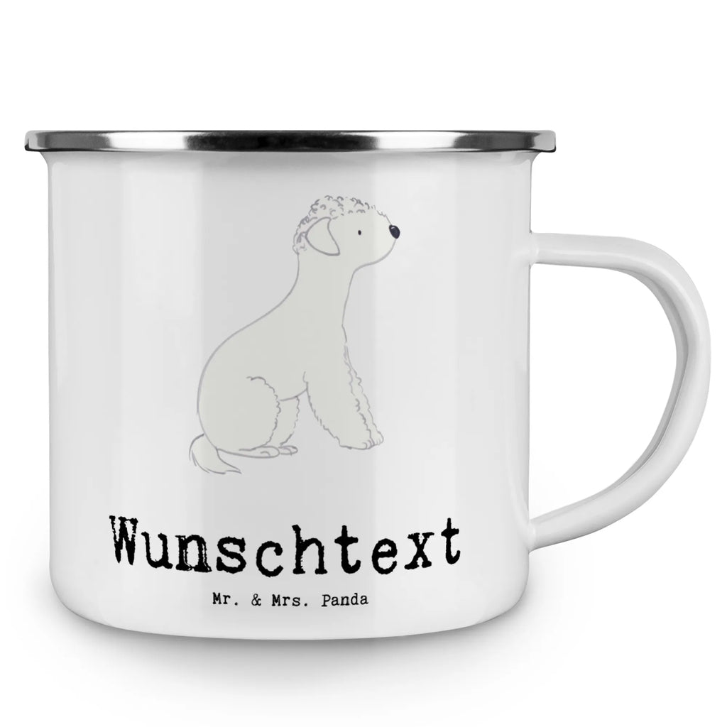 Personalised enamel cup Bedlington Terrier Lifesaver Dog, dog breed, purebred dog, dog owner, gift, animal lover, giving, puppy