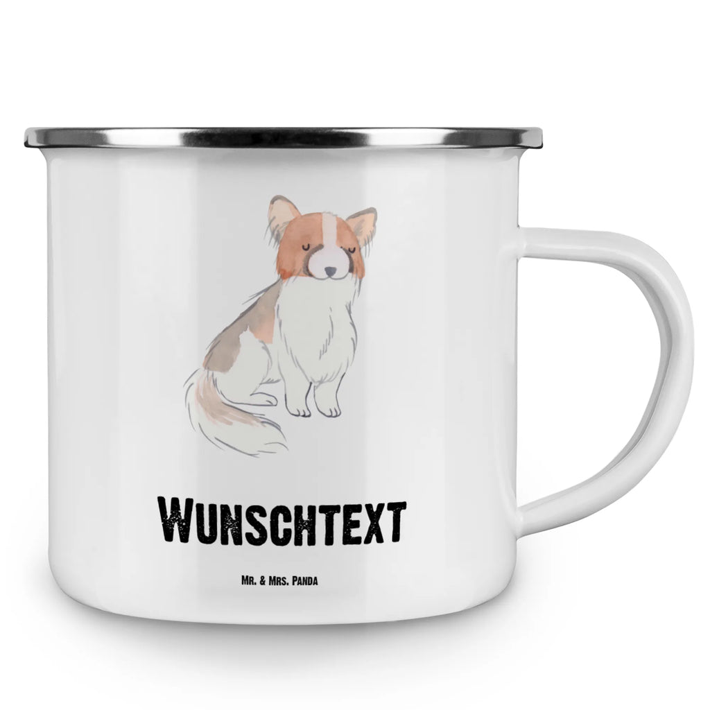 Personalised enamel cup Butterfly Lifesaver Dog, dog breed, purebred dog, dog owner, gift, animal lover, giving, puppy