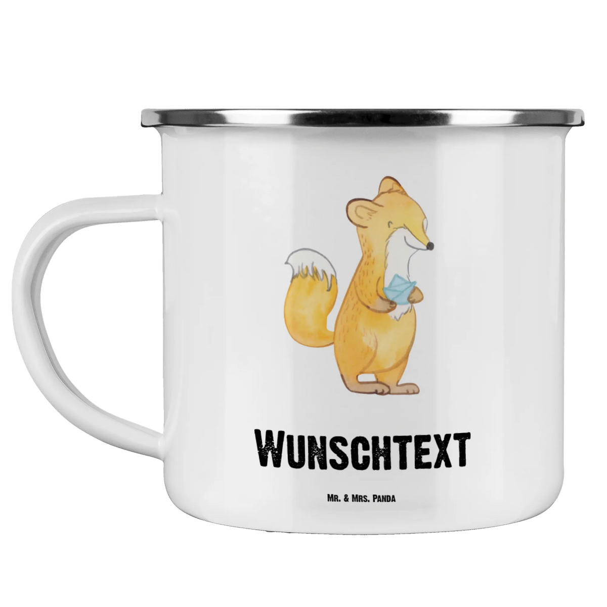 Personalised enamel cup Fox origami Gift, giving, thank you, award, profit, athlete, Origami Paper Folding Crafts Japanese Folding Art DIY