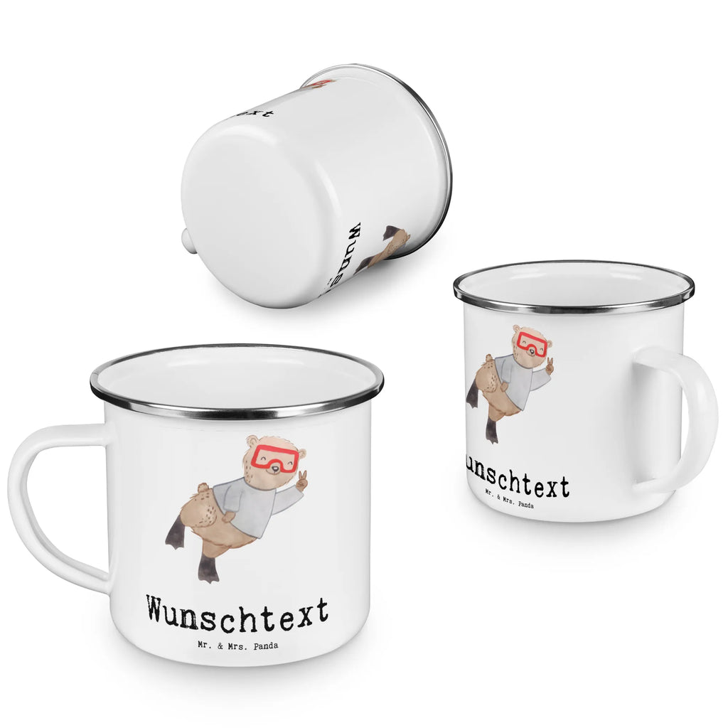 Personalisierte Emaille Tasse Bär Tauchen Emaille Tasse personalisiert, tasse bedrucken, Namenstasse, personalisierte tasse, tassen bedrucken, tasse mit namen, Campinggeschirr personalsisert, Emaille Tasse mit Namen, personalisierte tassen, Campingtasse personalisiert, Campingtasse bedrucken, tasse selbst gestalten, Geschenk, Sport, Sportart, Hobby, Schenken, Danke, Dankeschön, Auszeichnung, Gewinn, Sportler, Tauchschule, Tauchen, Tauchgang, Dive, schnorcheln, Diving