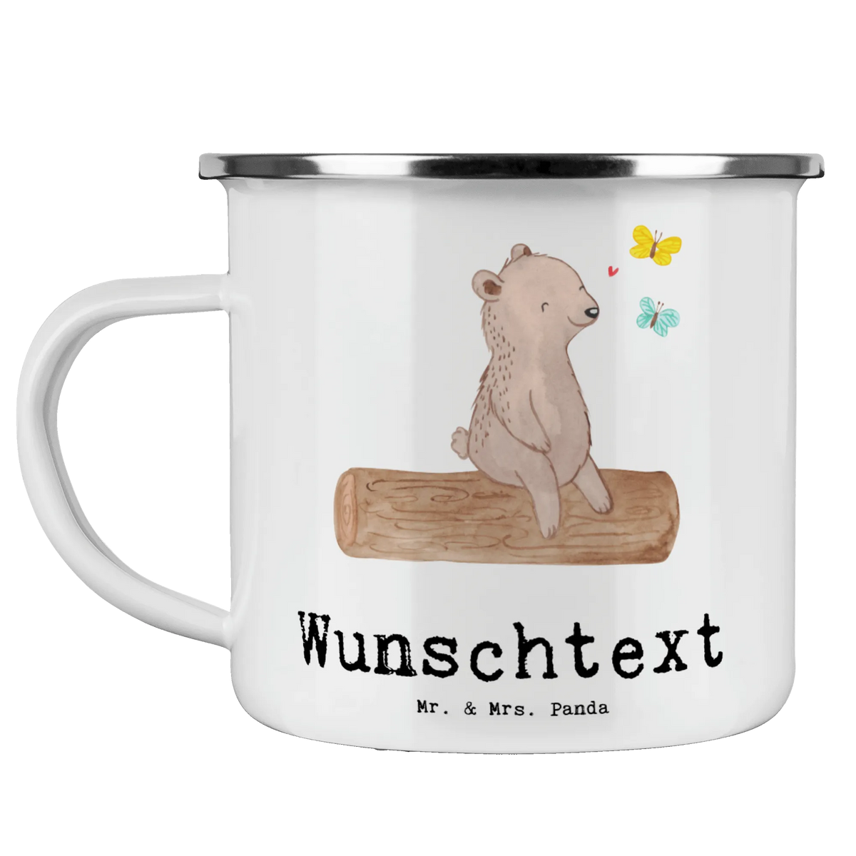 Personalised enamel cup bear nature lover Gift, sport, hobby, giving, thank you, award, profit, athlete, Nature Lover, Outdoor, Hiking