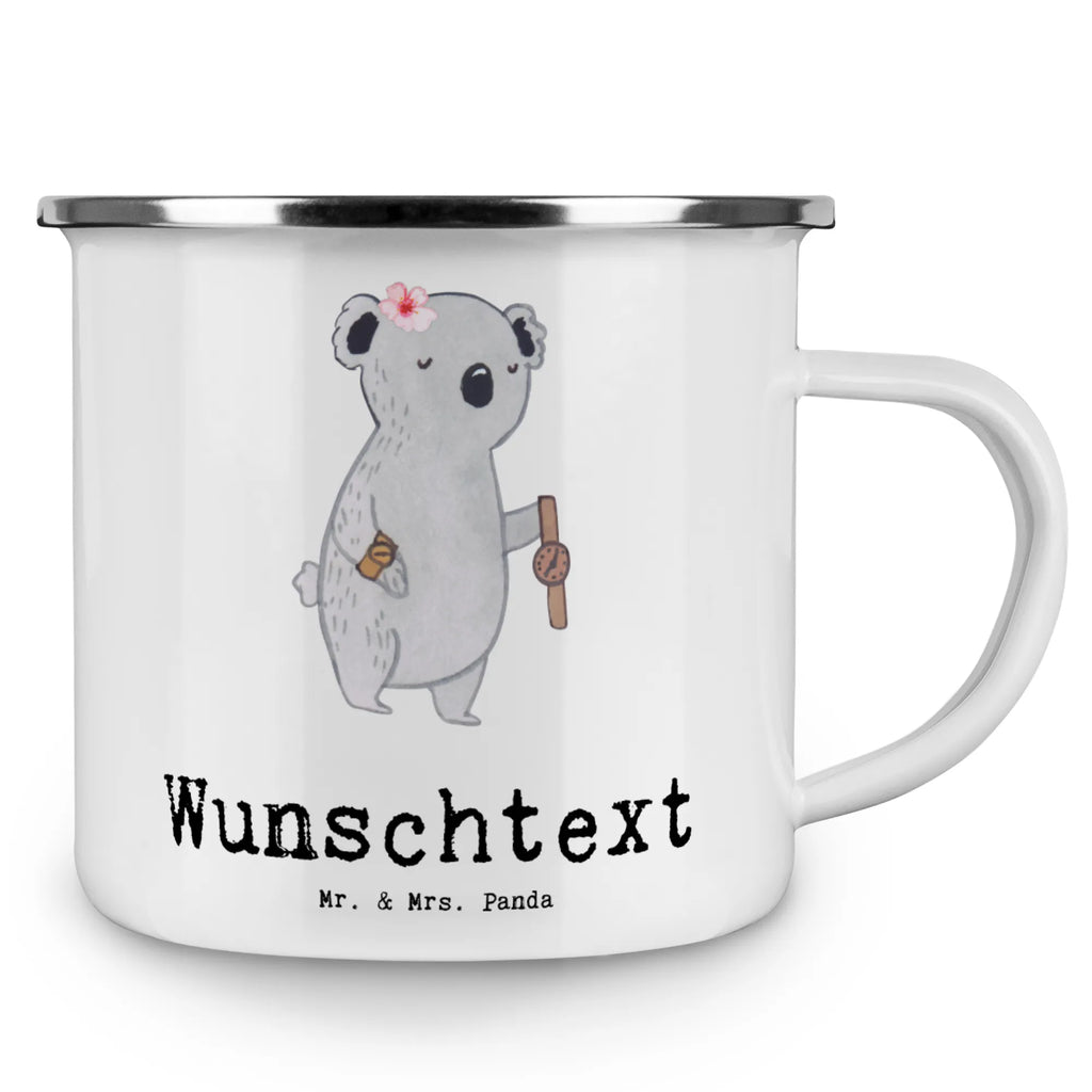 Personalisierte Emaille Tasse Uhrmacherin mit Herz Emaille Tasse mit Namen, personalisierte tassen, tasse mit namen, tasse selbst gestalten, Campinggeschirr personalsisert, tassen bedrucken, Namenstasse, Emaille Tasse personalisiert, tasse bedrucken, Campingtasse bedrucken, personalisierte tasse, Campingtasse personalisiert, Beruf, Ausbildung, Jubiläum, Abschied, Rente, Kollege, Kollegin, Geschenk, Schenken, Arbeitskollege, Mitarbeiter, Firma, Danke, Dankeschön