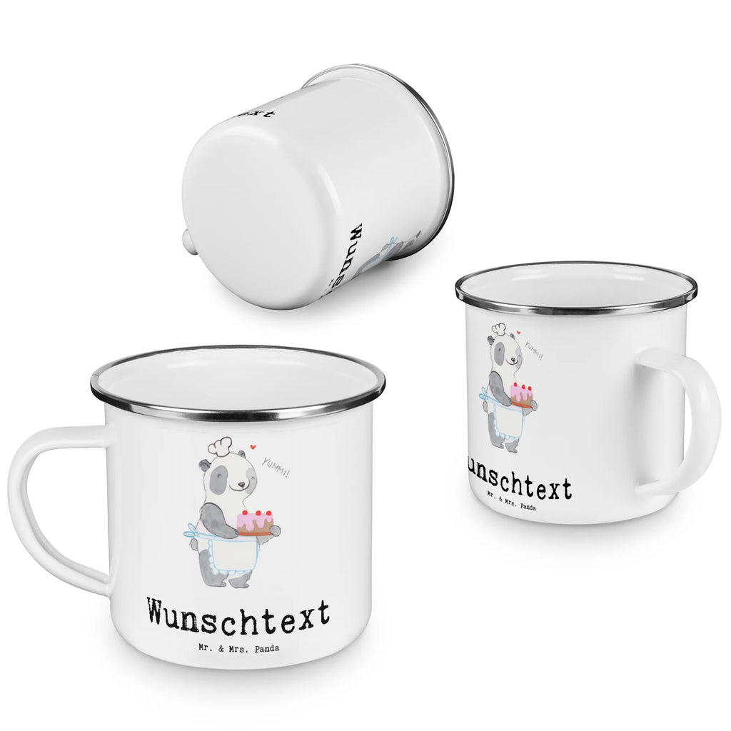 Personalisierte Emaille Tasse Panda Backen personalisierte tasse, tasse bedrucken, personalisierte tassen, Campinggeschirr personalsisert, tasse mit namen, Namenstasse, Emaille Tasse personalisiert, tasse selbst gestalten, Emaille Tasse mit Namen, tassen bedrucken, Campingtasse bedrucken, Campingtasse personalisiert, Geschenk, Sport, Sportart, Hobby, Schenken, Danke, Dankeschön, Auszeichnung, Gewinn, Sportler, Hobbybäcker, Kuchen backen, backen