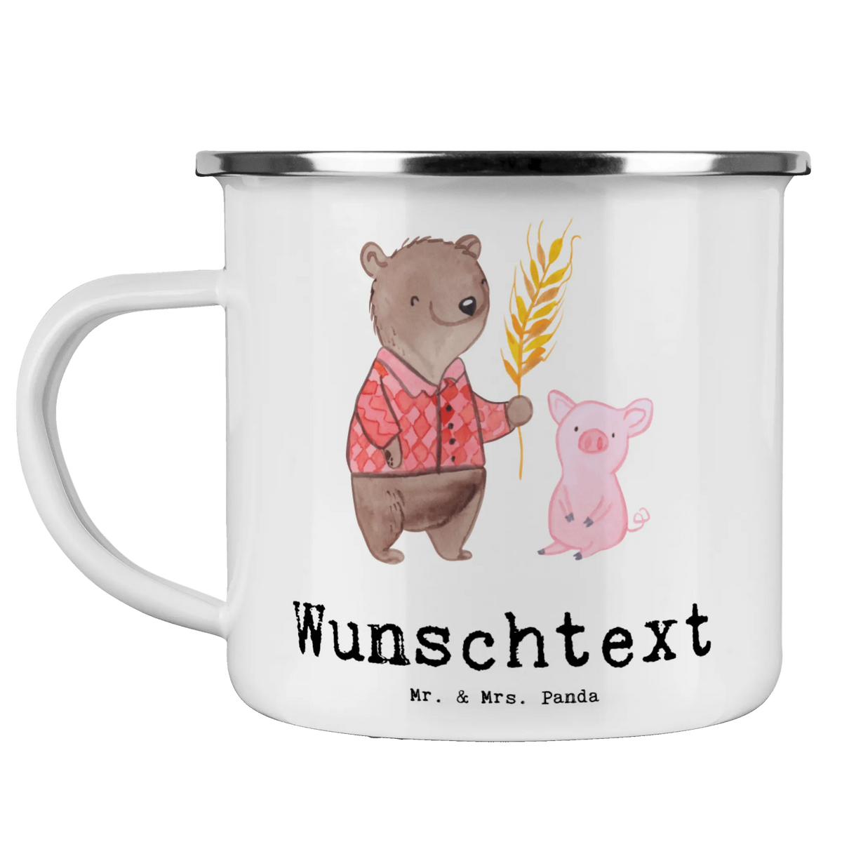 Personalised enamel cup Farmer Heart gift, gift idea, best, farewell gift, passing exam, anniversary, retirement, promotion, job start, sayings, funny, profession