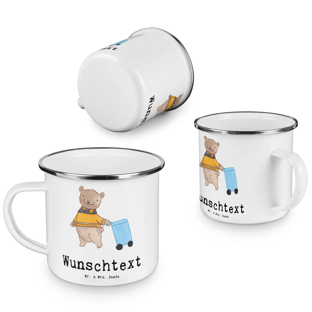 Personalisierte Emaille Tasse Müllwerker mit Herz Emaille Tasse mit Namen, tasse mit namen, personalisierte tasse, tasse selbst gestalten, Namenstasse, Emaille Tasse personalisiert, Campingtasse bedrucken, personalisierte tassen, tassen bedrucken, Campinggeschirr personalsisert, tasse bedrucken, Campingtasse personalisiert, Beruf, Ausbildung, Jubiläum, Abschied, Rente, Kollege, Kollegin, Geschenk, Schenken, Arbeitskollege, Mitarbeiter, Firma, Danke, Dankeschön, Kehrichtmann, Müllfahrer, Müllwerker, Müllentsorger, Müllmann, Fachkraft Kreislauf- und Abfallwirtschaft