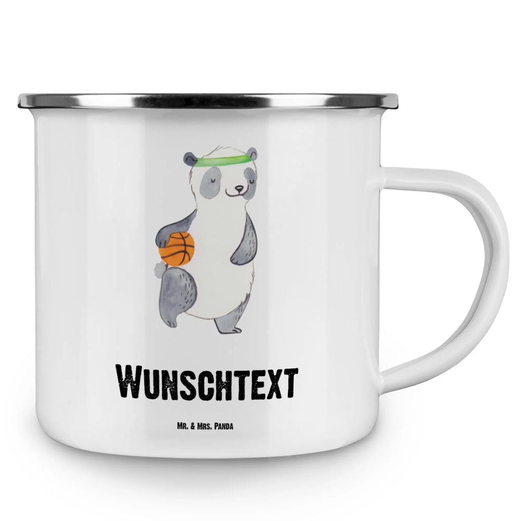 Personalised enamel cup panda basketball Gift, sport, hobby, giving, thank you, award, profit, athlete, basketball association, basketball club, basketball, basketball court