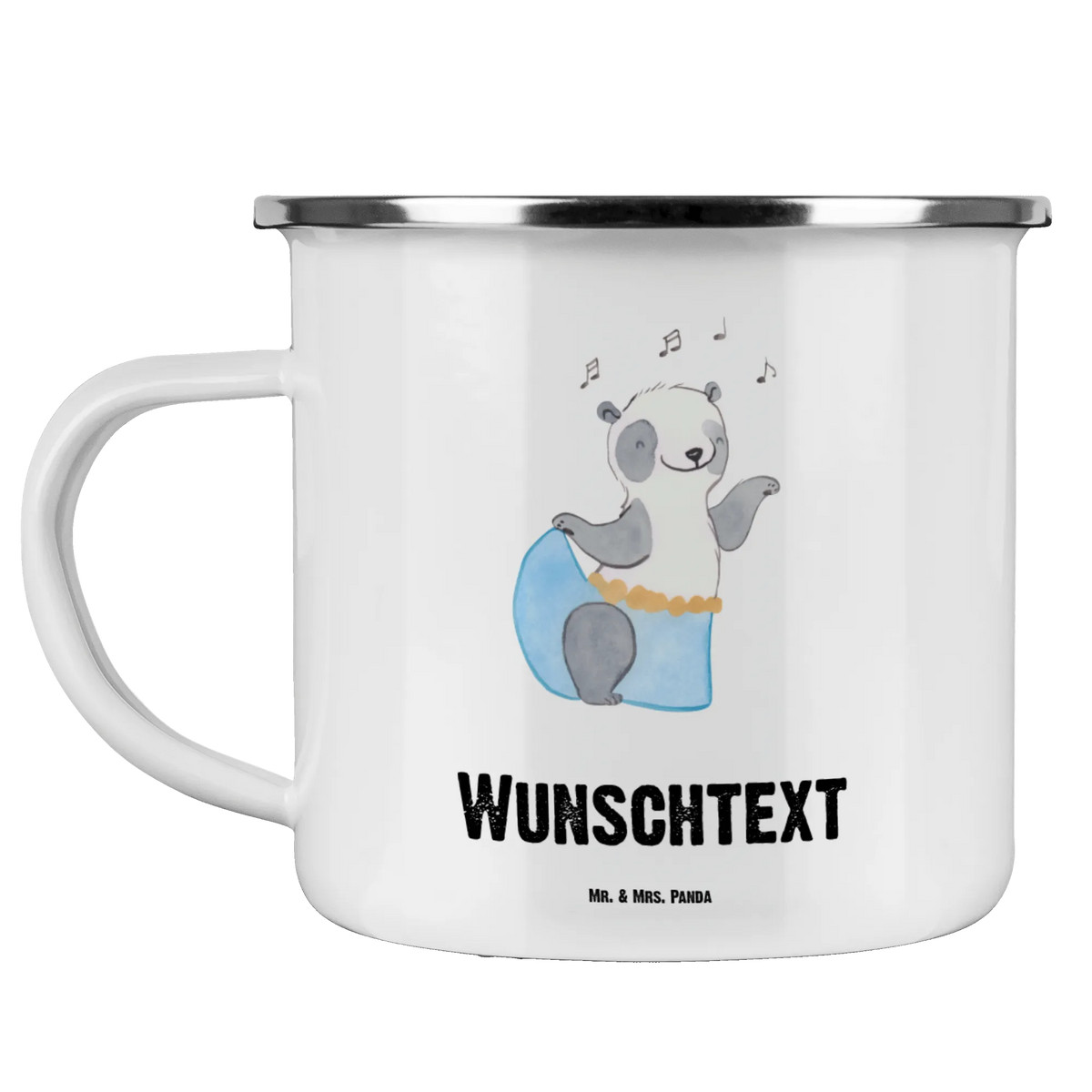 Personalised enamel cup panda belly dance Gift, sport, hobby, giving, thank you, award, profit, athlete, Belly dance, oriental dance, dancing