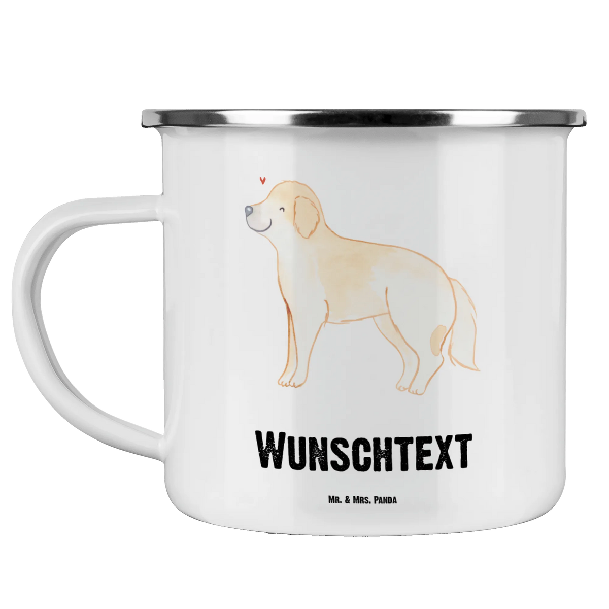 Personalised enamel cup Golden Retriever Lifesaver Dog, dog breed, purebred dog, dog owner, gift, animal lover, giving, puppy