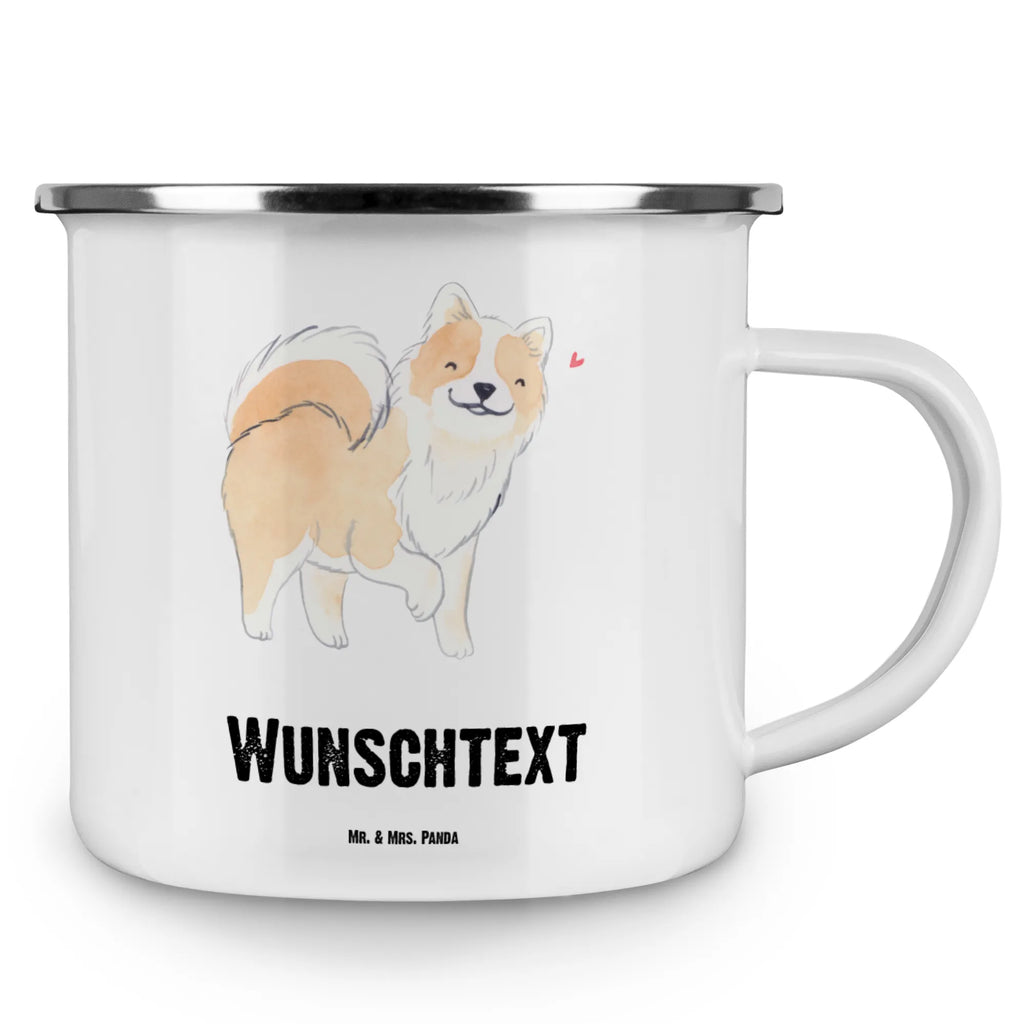 Personalised enamel cup Icelandic Sheepdog Lifesaver Dog, dog breed, purebred dog, dog owner, gift, animal lover, giving, puppy