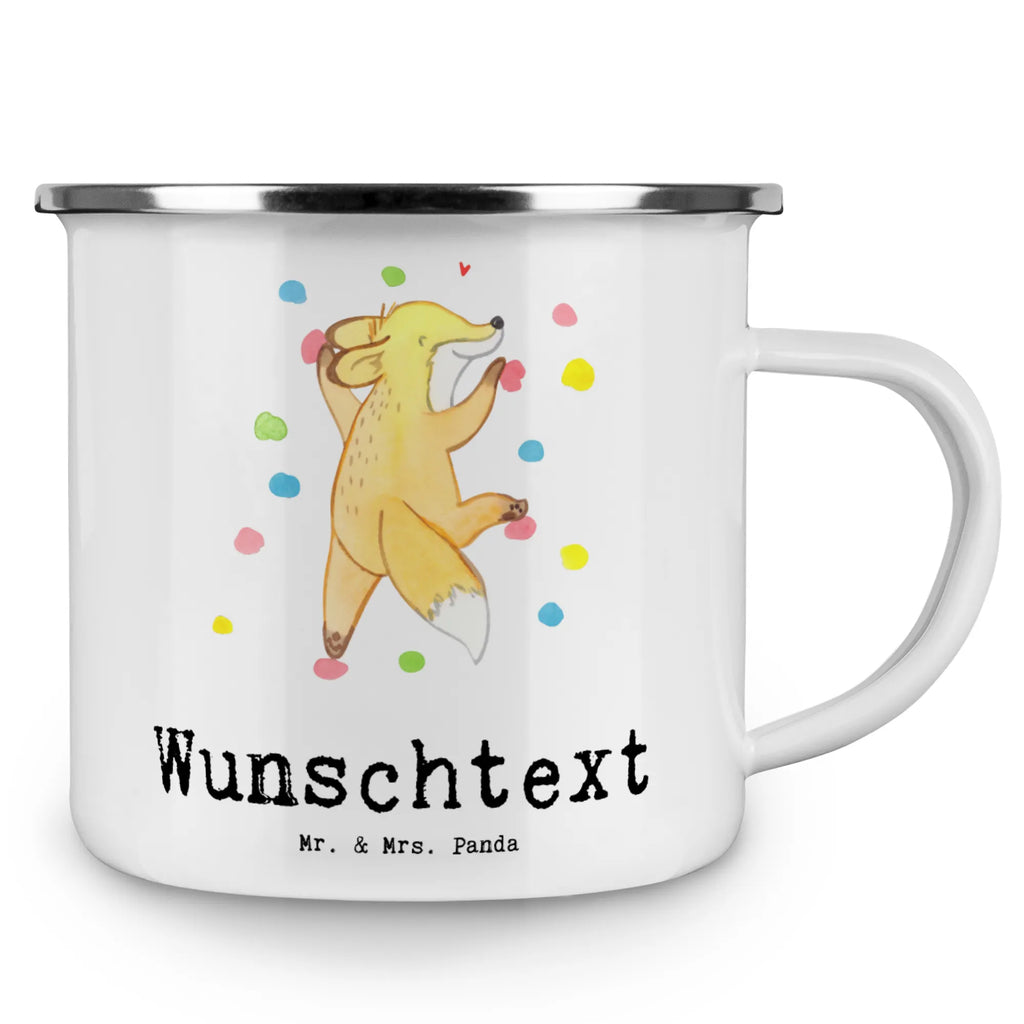 Personalised enamel cup Fox bouldering Gift, sport, hobby, giving, thank you, award, profit, athlete, bouldering, climbing, bouldering hall, climbing hall