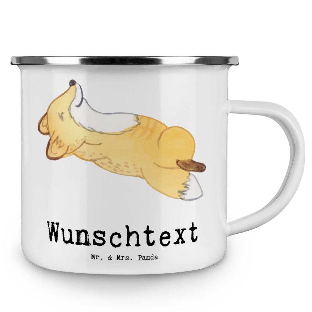 Personalised enamel cup Fox crunches Gift, sport, hobby, giving, thank you, award, profit, athlete, Crunches, crunches, gym, fitness