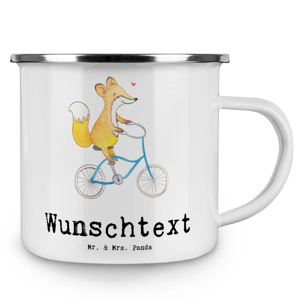 Personalised enamel cup Fox cycle Gift, sport, hobby, giving, thank you, award, profit, athlete, trekking, mountain biking, cycling, Biking