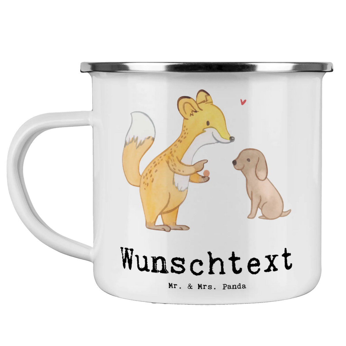 Personalised enamel cup Fox dog training Gift, sport, hobby, giving, thank you, award, profit, athlete, Dog training, dog education, puppy school, dog exam, dog school