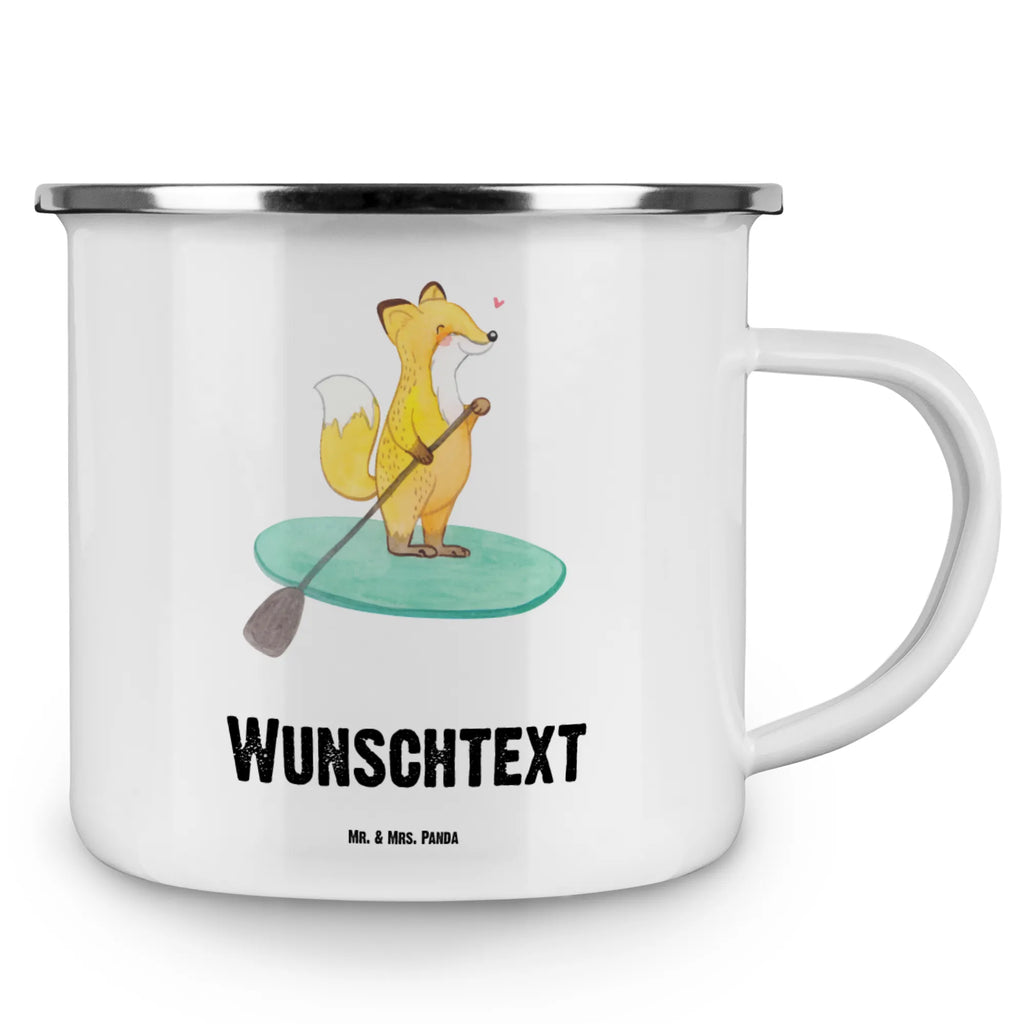 Personalised enamel cup Fox Stand up paddling Gift, sport, hobby, giving, thank you, award, profit, athlete, SUB, stand up paddle, subben, Stand Up Paddling, Paddle Boarding