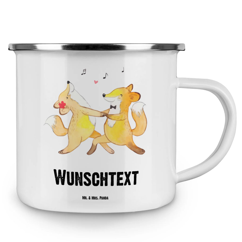 Personalised enamel cup foxes dancing salsa Gift, sport, hobby, giving, thank you, award, profit, athlete, dancing, dance school, dance class, dancing salsa