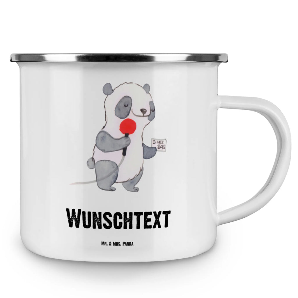 Personalisierte Emaille Tasse Reporter mit Herz Emaille Tasse personalisiert, tasse selbst gestalten, tasse bedrucken, tassen bedrucken, personalisierte tassen, Namenstasse, Emaille Tasse mit Namen, Campinggeschirr personalsisert, personalisierte tasse, tasse mit namen, Campingtasse personalisiert, Campingtasse bedrucken, Beruf, Ausbildung, Jubiläum, Abschied, Rente, Kollege, Kollegin, Geschenk, Schenken, Arbeitskollege, Mitarbeiter, Firma, Danke, Dankeschön
