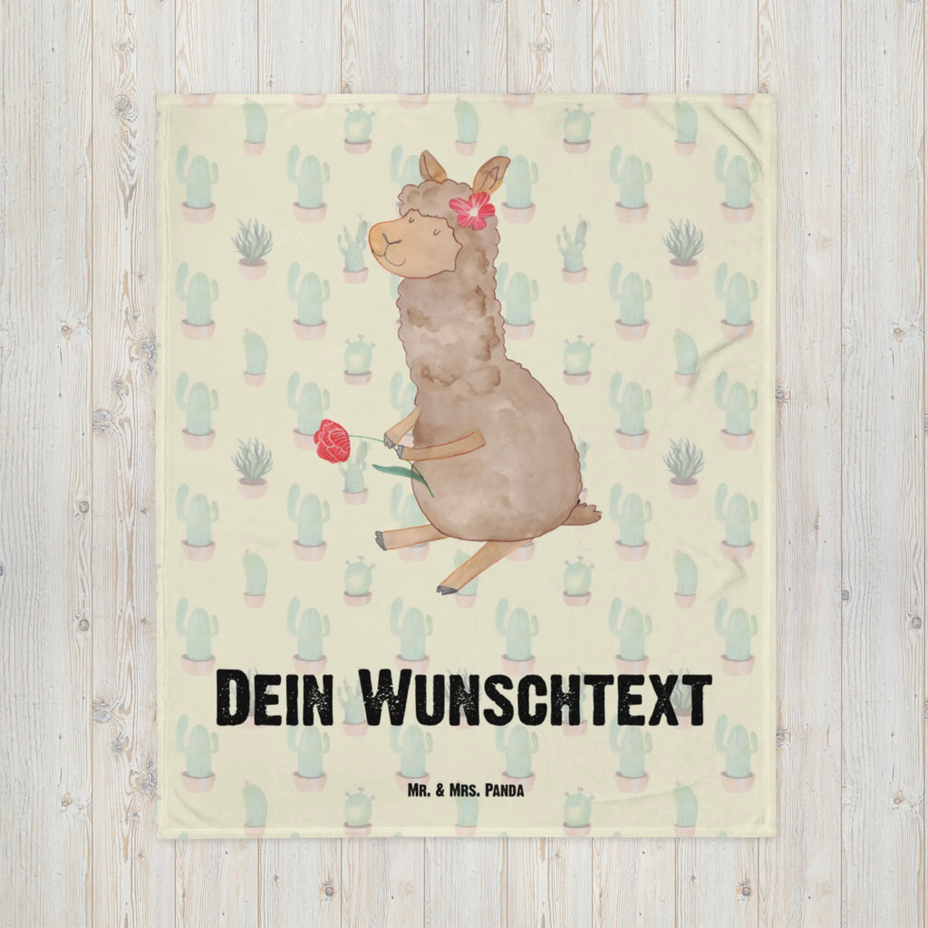 Baby blanket with name alpaca flower alpaca, llama, pako, camel, Peru, animal, favourite animal, flower, llamas, Alpaca