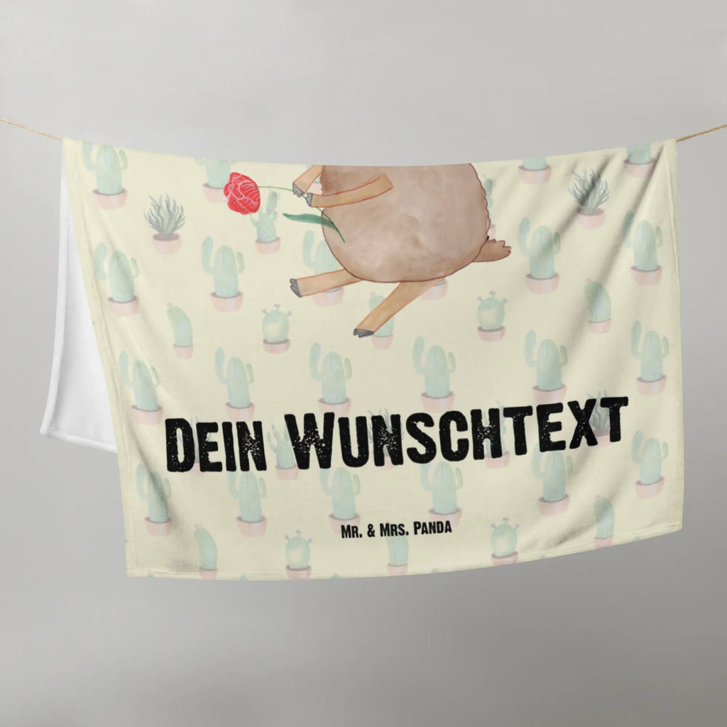 Baby blanket with name alpaca flower alpaca, llama, pako, camel, Peru, animal, favourite animal, flower, llamas, Alpaca