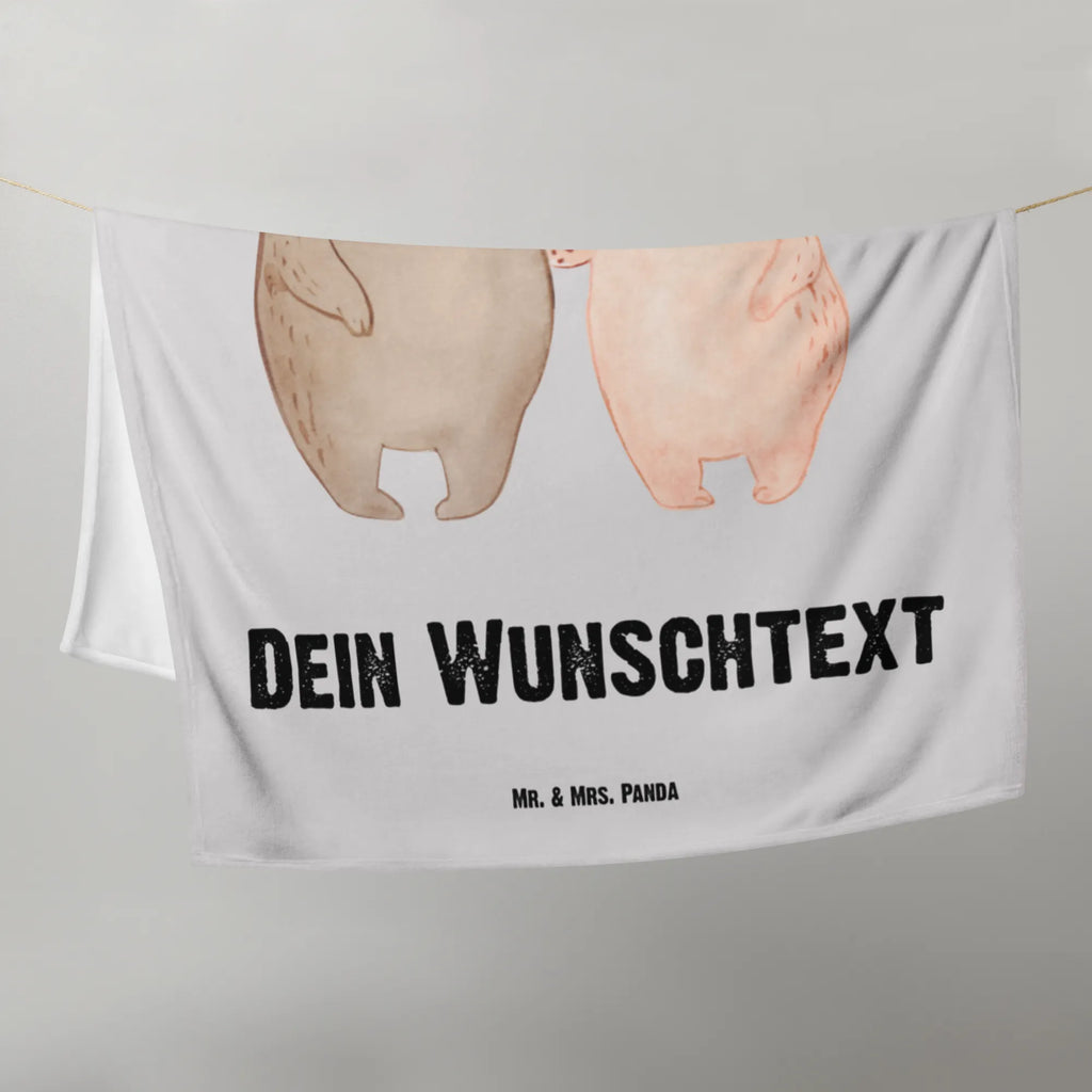 Baby blanket with name bear and rabbit Embrace Love, Loving, Two, Together, Marriage, Engagement, Proposal of marriage, Love gift, gift for her, gift for him, anniversary gift, friends, best friend, bear, rabbit, best friends