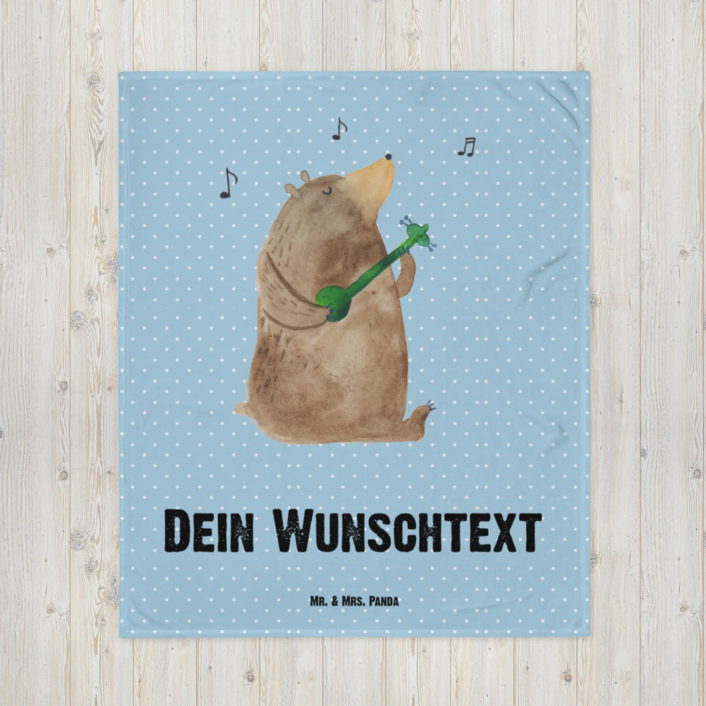 Baby blanket with name bear song bear, teddy, teddy bear, cuddly toy, song, woman, love song, love, valentine, Bear, gift, girlfriend, saying, heart, partner