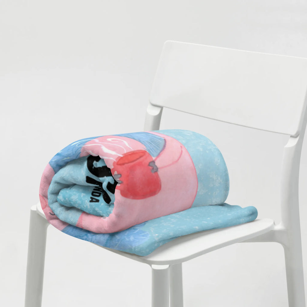 Baby blanket with name Pig Mulled wine Winter, Christmas, Christmas time, snow, mulled pig, punch, mulled wine, Christmas market