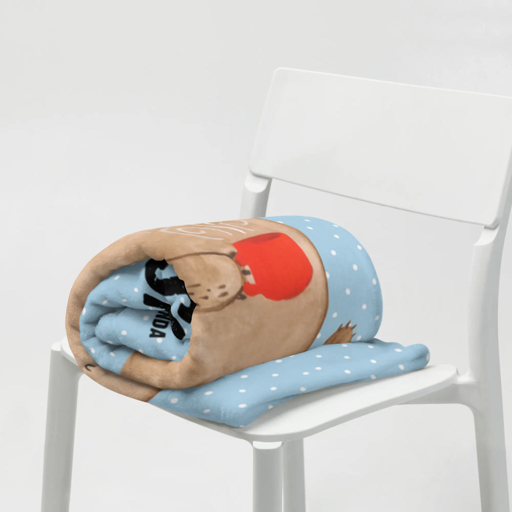 Baby blanket with name bear Coffee bear, teddy, teddy bear, cuddly toy, coffee, conquer the world, bears, save the world, motivation, good morning, morning routine