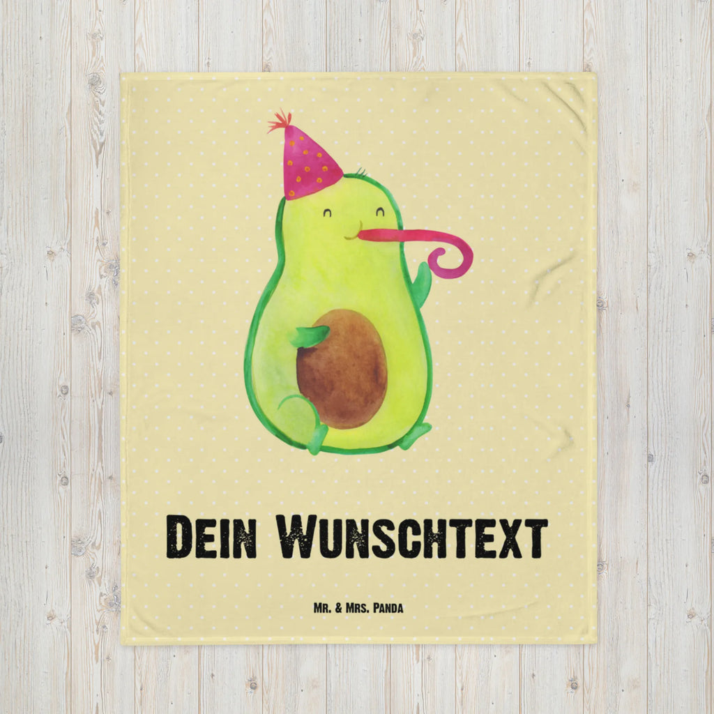 Baby blanket with name avocado party time avocado, vegetables