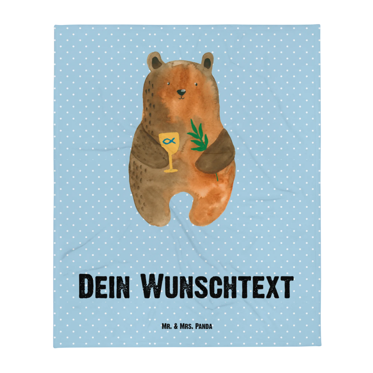 Baby blanket with name bear confirmation bear, teddy, teddy bear, cuddly toy, evangelic, confirmation, church, service