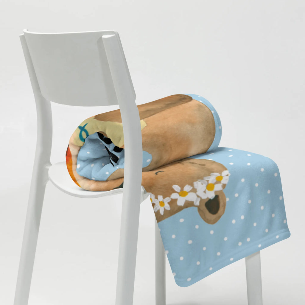 Baby blanket with name bear communion bear, teddy, teddy bear, cuddly toy, communion, catholic, baptismal candle, God's blessing