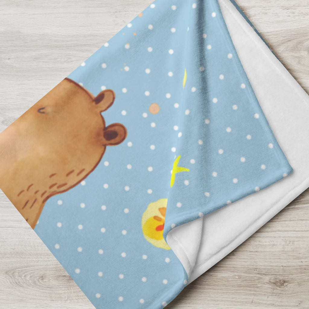 Baby blanket with name Bear & Ladybird campfire bear, teddy, teddy bear, cuddly toy, Campfire