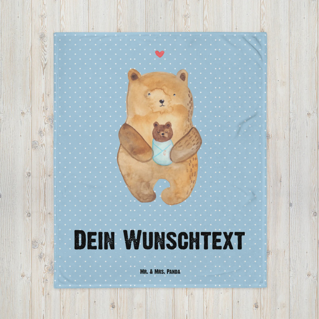 Baby blanket with name bear infant bear, teddy, teddy bear, cuddly toy, birth, parents, grandson, grandchild, birthday, baby, congratulations, baptism, mother, baptized child, niece, nephew