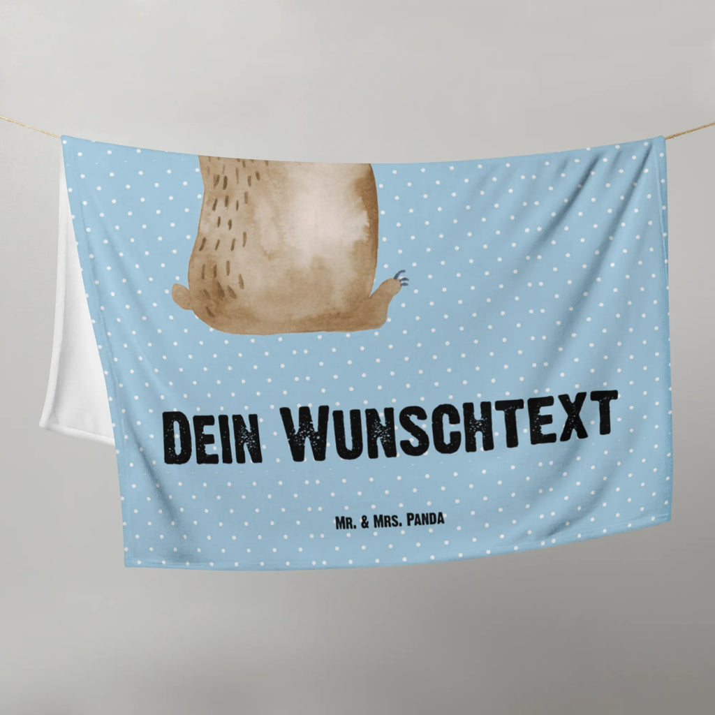 Baby blanket with name bear soap bubbles bear, teddy, teddy bear, cuddly toy, Soap Bubbles Bear Funny Being Happy Sad Happy