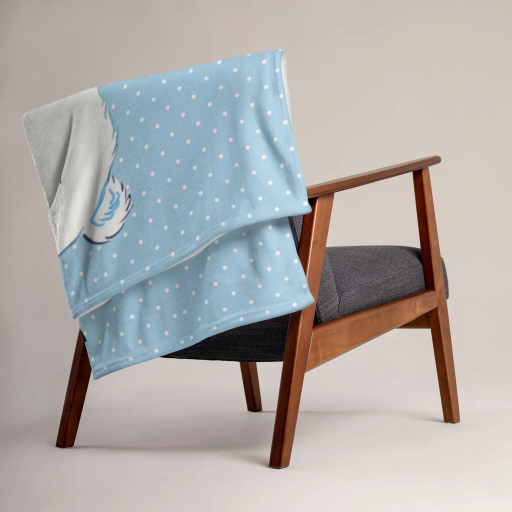 Baby blanket with name Icebear Lazy bear, teddy, teddy bear, cuddly toy, work, lazy, relaxing, office job, home office, North Pole, Polar bear, office, workplace