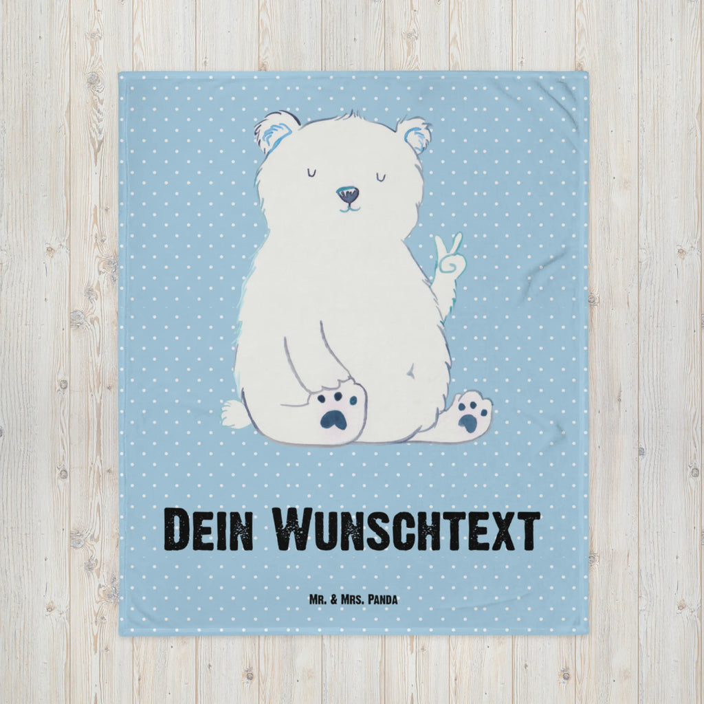 Baby blanket with name Icebear Lazy bear, teddy, teddy bear, cuddly toy, work, lazy, relaxing, office job, home office, North Pole, Polar bear, office, workplace