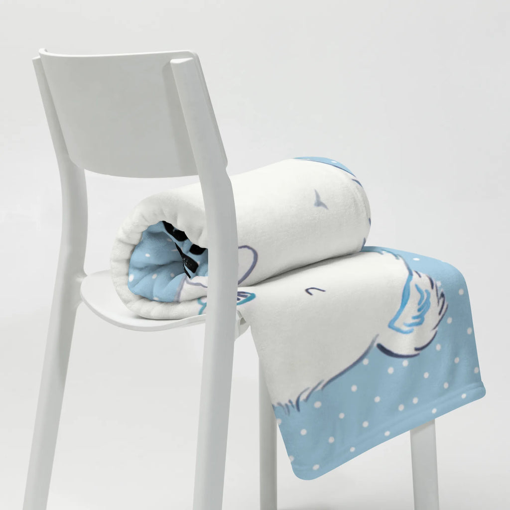 Baby blanket with name Icebear Lazy bear, teddy, teddy bear, cuddly toy, work, lazy, relaxing, office job, home office, North Pole, Polar bear, office, workplace