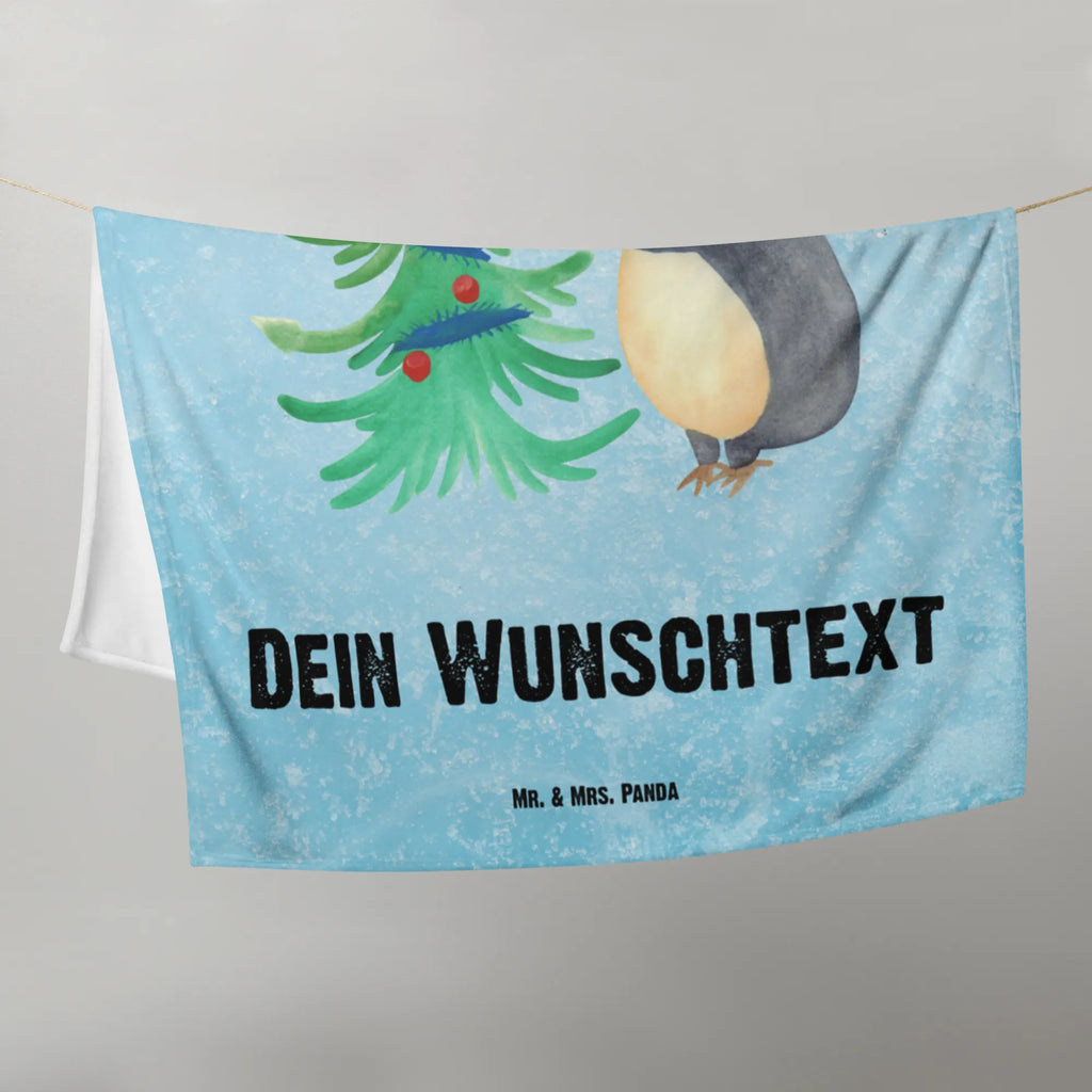 Baby blanket with name penguin Christmas tree Winter, Christmas, Christmas time, snow, Penguin